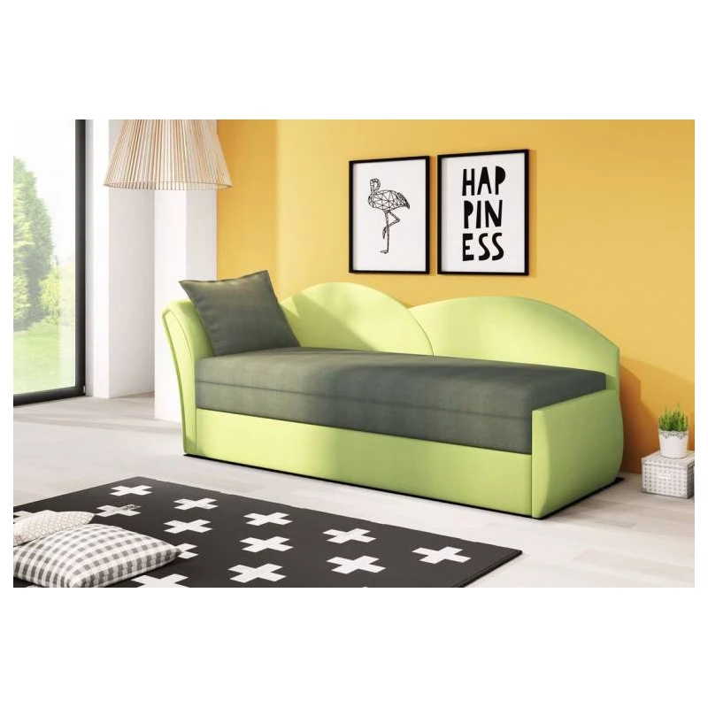 Kinderschlafsofa mit Stauraum ANGIE - grün