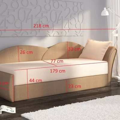 Kinderschlafsofa mit Stauraum ANGIE - grün