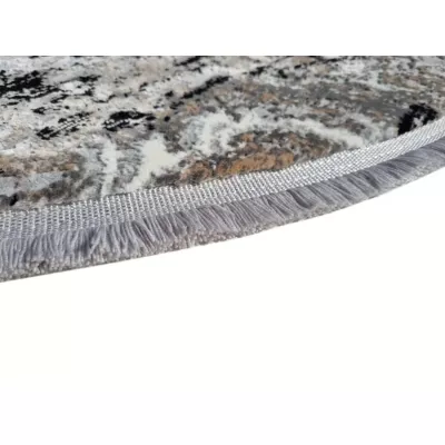 Ovaler Teppich 80x150 cm STEFANO - grau / schwarz