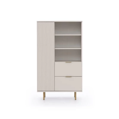 STELLA Schubladenregal - Kaschmir / Gold