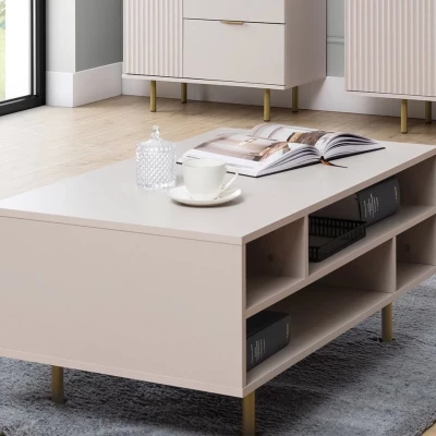 STELLA Couchtisch - Kaschmir / Gold