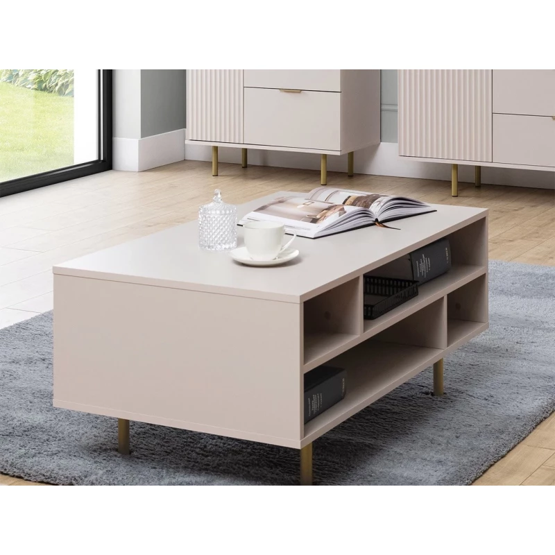 STELLA Couchtisch - Kaschmir / Gold
