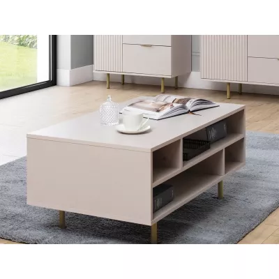 STELLA Couchtisch - Kaschmir / Gold