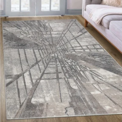 Abstrakter Teppich 240x330 cm ADALBERTO - beige