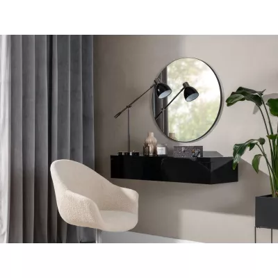 Hängender Schminktisch LILLIEN - schwarz / schwarz glänzend