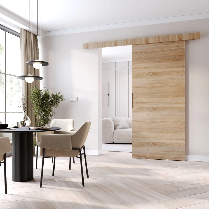 Schiebetür an der Wand BARRET 1 - 86 cm, Sonoma-Eiche