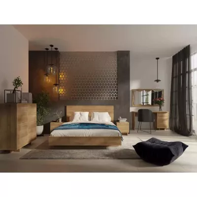 Doppelbett 160x200 CHASKA - Riviera-Eiche