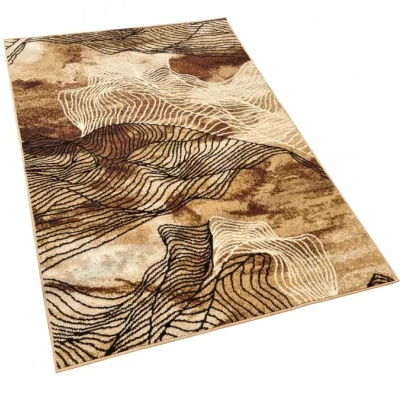 Moderner Stückteppich 50x90 cm LUKEN - beige / braun