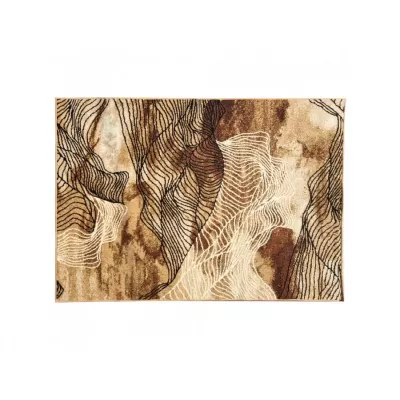 Moderner Stückteppich 50x90 cm LUKEN - beige / braun