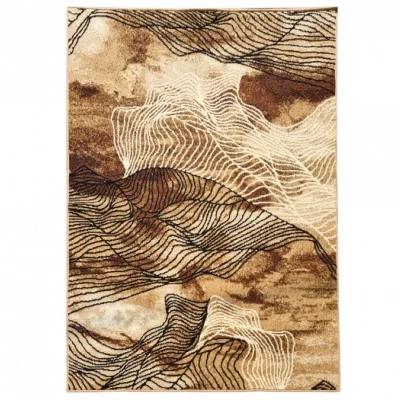 Moderner Stückteppich 50x90 cm LUKEN - beige / braun