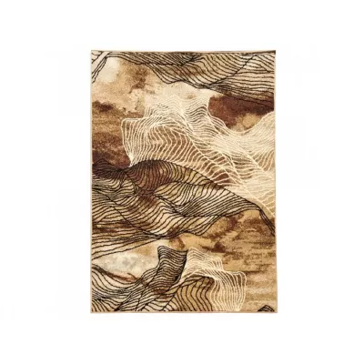 Moderner Stückteppich 50x90 cm LUKEN - beige / braun