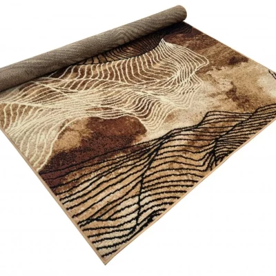 Moderner Stückteppich 50x90 cm LUKEN - beige / braun