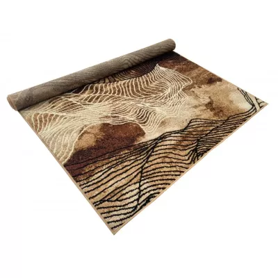 Moderner Stückteppich 50x90 cm LUKEN - beige / braun