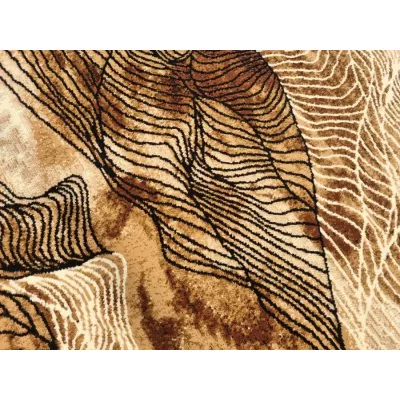 Moderner Stückteppich 50x90 cm LUKEN - beige / braun