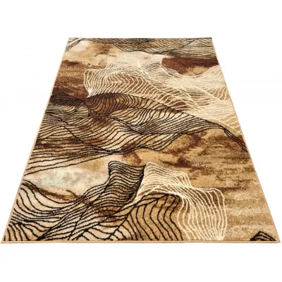 Moderner Stückteppich 50x90 cm LUKEN - beige / braun