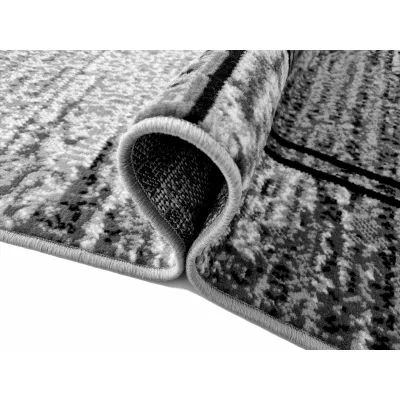 Teppich 50x90 cm LUKEN rechteckig - grau/schwarz