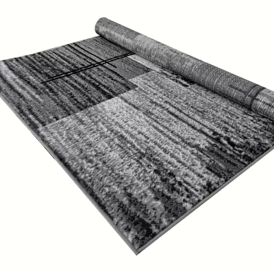 Teppich 50x90 cm LUKEN rechteckig - grau/schwarz