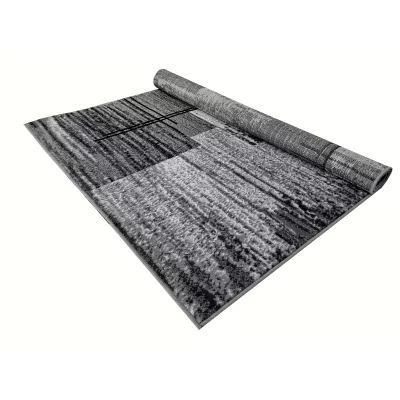 Teppich 50x90 cm LUKEN rechteckig - grau/schwarz