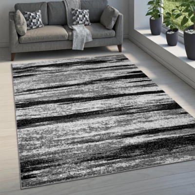 Stück Teppich 50x90 cm LUKEN abstrakt - grau