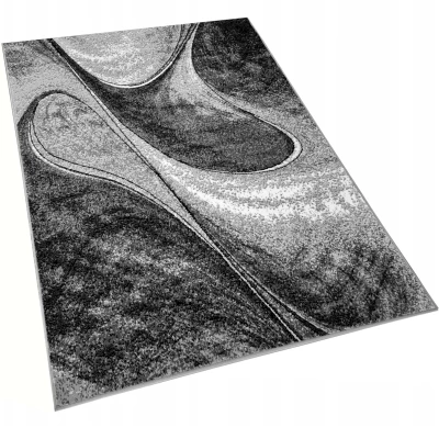 Abstrakter Stückteppich 50x90 cm LUKEN - grau