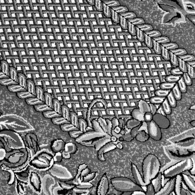 Gemusterter Teppich 50x90 cm LUKEN - grau