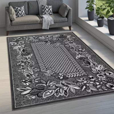 Gemusterter Teppich 50x90 cm LUKEN - grau