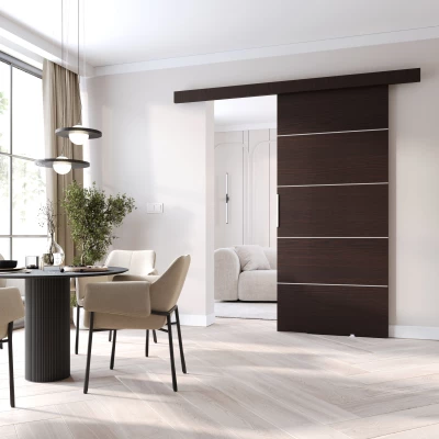 Schiebetür für den Innenbereich BARRET 2 - 76 cm, Wenge