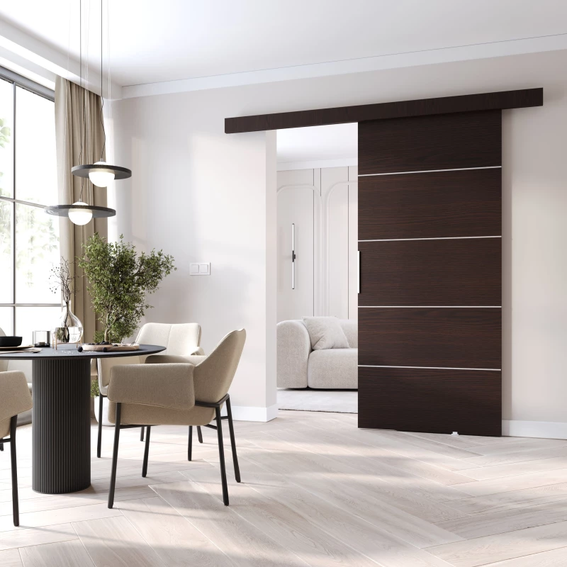 Schiebetür für den Innenbereich BARRET 2 - 76 cm, Wenge