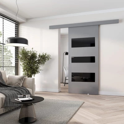 Innentür zur Wand BARRET 3 - 76 cm, grau