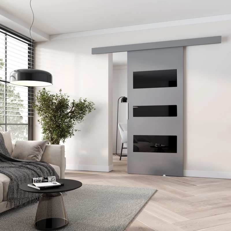 Innentür zur Wand BARRET 3 - 86 cm, grau