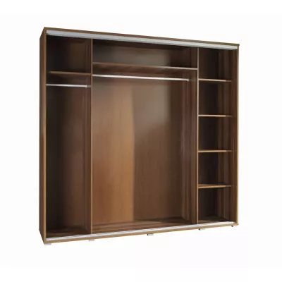 Hoher Kleiderschrank 205 cm mit Druck DANUBE 49 - Eiche Catania