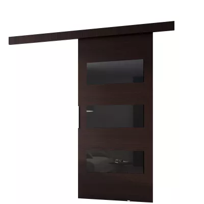 Schiebetür an der Wand BARRET 5 - 96 cm, Wenge
