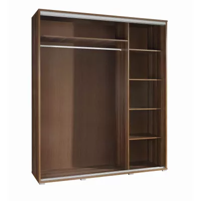 Hoher Kleiderschrank 155 cm mit Aufdruck DANUBE 4 - weiß