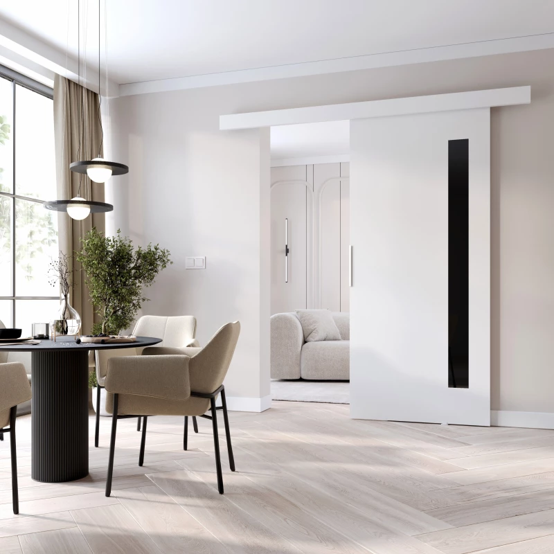Innentür zur Wand, BARRET 7 - 106 cm, weiß