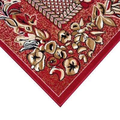 Gemusterter Teppich 250x350 cm LUKEN - rot