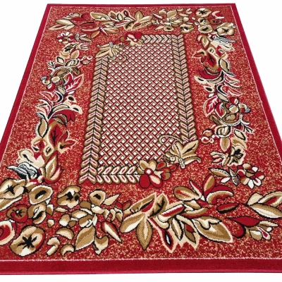 Gemusterter Teppich 140x190 cm LUKEN - rot