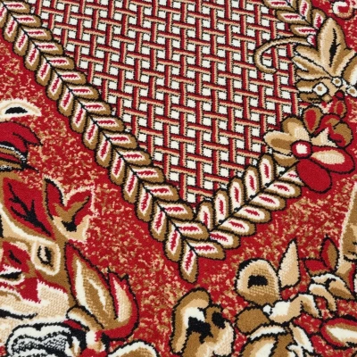 Gemusterter Teppich 140x190 cm LUKEN - rot