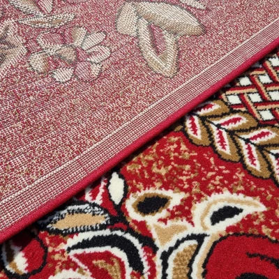 Gemusterter Teppich 140x190 cm LUKEN - rot