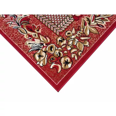 Gemusterter Teppich 80x150 cm LUKEN - rot