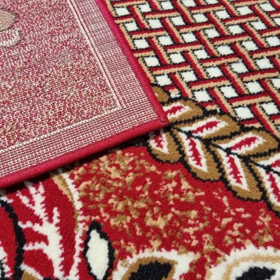 Gemusterter Teppich 80x150 cm LUKEN - rot