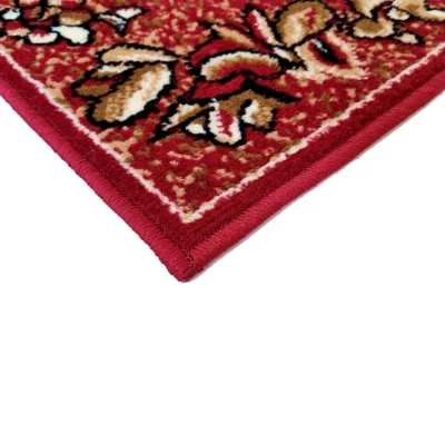 Gemusterter Teppich 80x150 cm LUKEN - rot