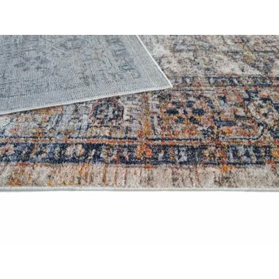 Stück Orientteppich 140x190 cm FRANCO - blau / mehrfarbig
