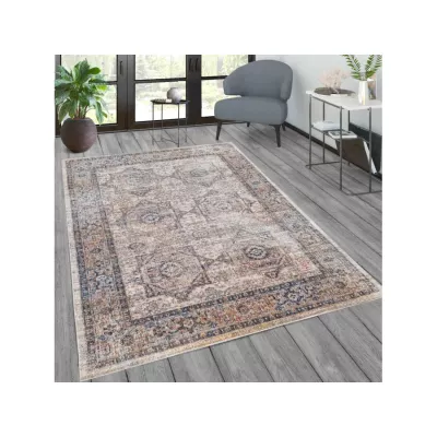Stück Orientteppich 140x190 cm FRANCO - blau / mehrfarbig