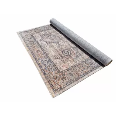 Stück Orientteppich 140x190 cm FRANCO - blau / mehrfarbig