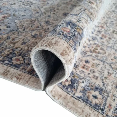 Rechteckiger Teppich 120x170 cm FRANCO - blau / mehrfarbig