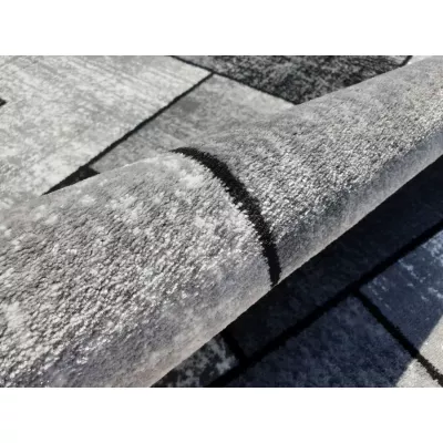 Teppich 180x260 cm DEMIAN - grau / schwarz / weiß