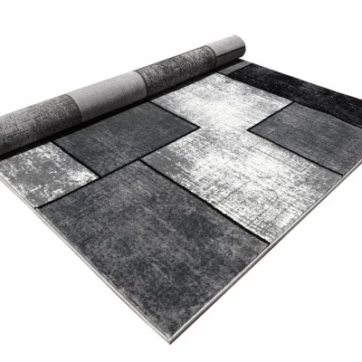 Teppich 180x260 cm DEMIAN - grau / schwarz / weiß