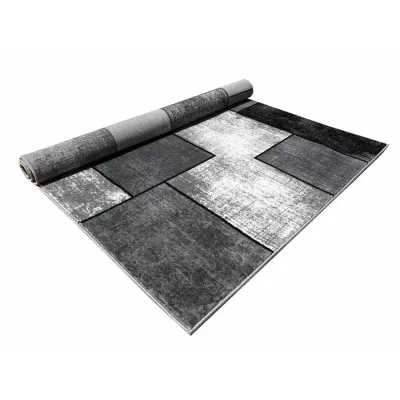 Teppich 180x260 cm DEMIAN - grau / schwarz / weiß