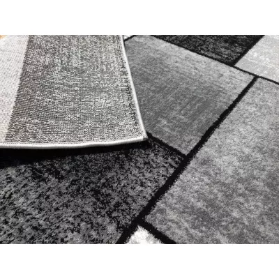 Teppich 180x260 cm DEMIAN - grau / schwarz / weiß