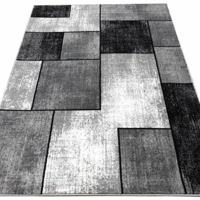 Teppich 180x260 cm DEMIAN - grau / schwarz / weiß